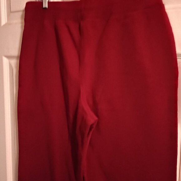 Womens Laura Scott Wine Sweatpants, M, Hi Rise, Drawstring, Wide Leg, New - Picture 3 of 6